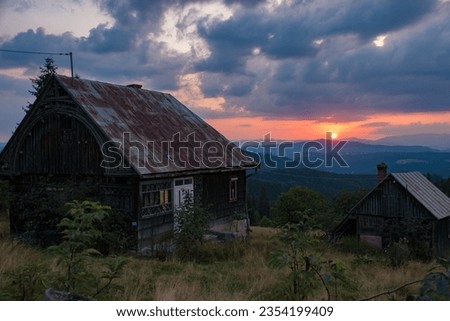Summer sunset in Apuseni Mountains,Transylvania,Romania Royalty-Free Stock Photo #2354199409