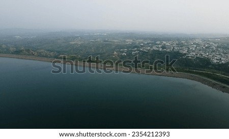 Aerial View of Mangla Reservoir Dam Azad Kashmir 