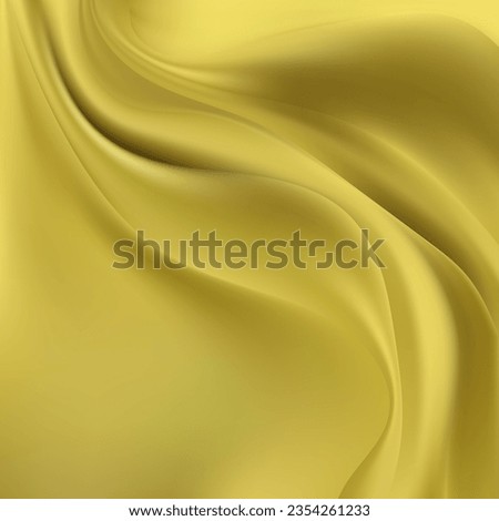 Wrinkled hoodie fabric, space for text, waves on yellow cotton fabric, grey melange, close-up hoodie, close-up sweater, Fabric background texture, cotton fabric Royalty-Free Stock Photo #2354261233