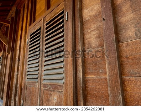 close up of a typical Indonesian joglo house using teak wood, which has lasted decades