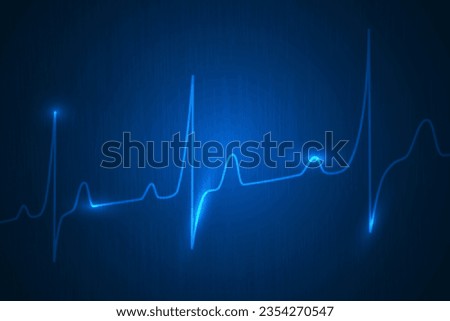 Normal heartbeat lines digital technology abstract background. Royalty-Free Stock Photo #2354270547