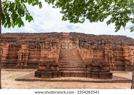 Khao Klang Nok is part of the Si Thep historical park which is set to be a UNESCO World Heritage Site in September 2023. It is an architecture in the Dvaravati period in Phetchabun Province, Thailand. Royalty-Free Stock Photo #2354283541