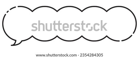 Vector illustration of Speech bubbles 10 [dashed line]