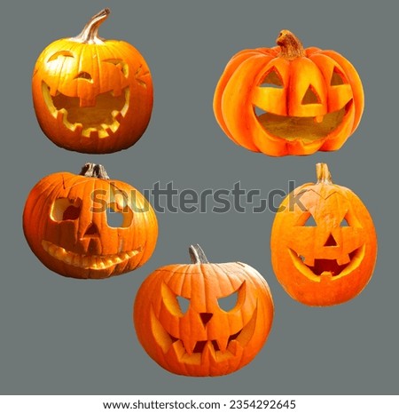 Various images of pumpkins used in Halloween events. Hope you like this picture. happy halloween
