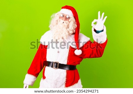 Photo of Santa Claus making an ok gesture with his hands