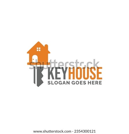 Key house logo design vector illustration