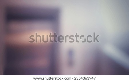 concept image defocused on the elevator in the house and stairs with a predominance of blue color for the design of social media, business events and presentations