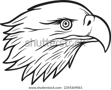 eagle head hand drawn illustrations for the design of clothes stickers tattoo etc