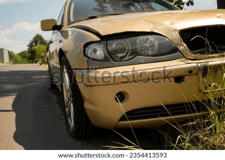 Accident car. Damaged vehicle. Insurance  Royalty-Free Stock Photo #2354413593