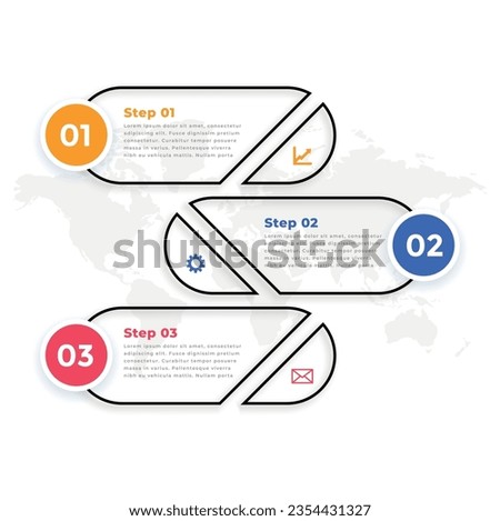 Vector Infographic thin line design with icons 3 4 5 options or steps. Infographics for business concept. Can be used for presentations banner, workflow layout, process diagram, flow chart, info graph