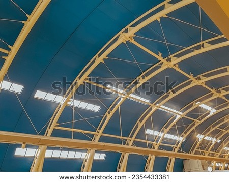 steel materials as a roof construction for a LRT station