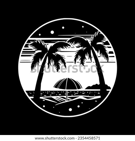 Beach - High Quality Vector Logo - Vector illustration ideal for T-shirt graphic