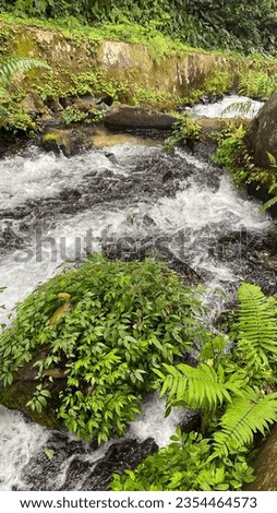 The picture of water control in Baturaden, Central Java, Indonesia. This photo was taken on August 30, 2023 by a professional. This photo contains a beautiful river in tropical country