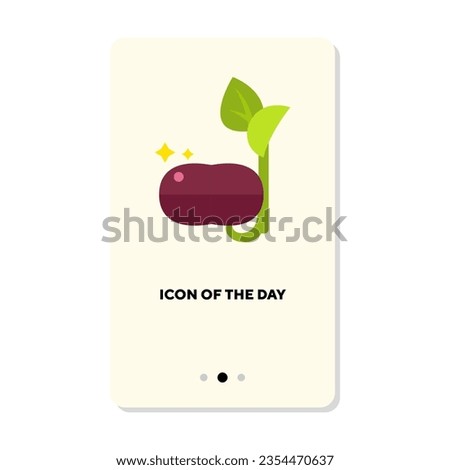 Sprout vector icon. Bean, nut, seedling isolated sign. Growing, germinate, botany, raw food diet concept. Vector illustration symbol elements for web design Royalty-Free Stock Photo #2354470637