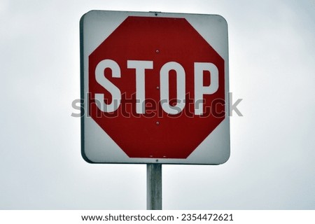 Stop sign halts the traffic