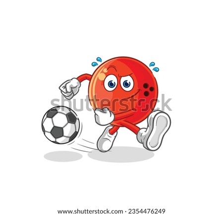 the bowling ball kicking the ball cartoon. cartoon mascot vector