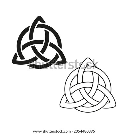 Celtic trinity knot symbol. Vector illustration. EPS 10. Royalty-Free Stock Photo #2354480395