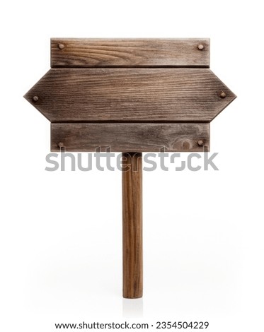 A blank wooden board, isolated on a white background