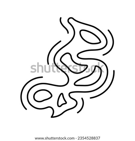 odor smell line icon vector. odor smell sign. isolated contour symbol black illustration