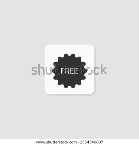 Discount sticker with percentage free vector icons