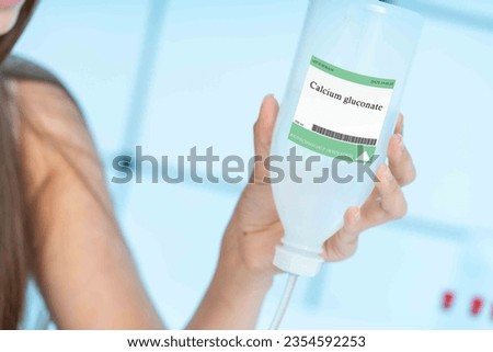 Calcium gluconate: Corrects calcium imbalances and supports cardiac function. Royalty-Free Stock Photo #2354592253