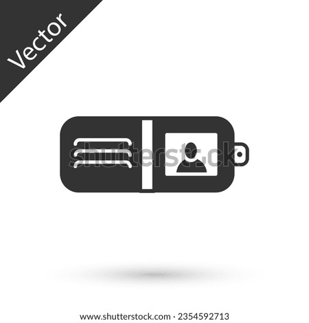 Grey Wallet icon isolated on white background. Purse icon. Cash savings symbol.  Vector Illustration