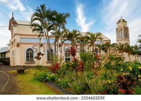 Church Notre dame des laves, La Réunion island, France Royalty-Free Stock Photo #2354602039