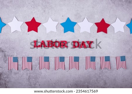 Labor Day celebration with USA flag