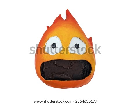 CALCIFER the fire demon from Howl's Moving Castle animation by Studio Ghibli. Calcifer plush made of craft foam for cosplay prop.