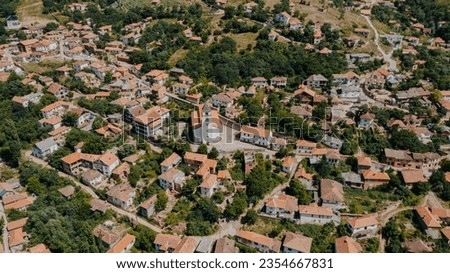 Aerial photo of Janjevo, Kosovo