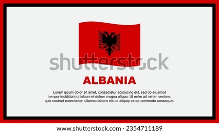 Albania Flag Abstract Background Design Template. Albania Independence Day Banner Social Media Vector Illustration. Albania Banner