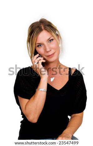 swedish woman talking in her mobile-phone