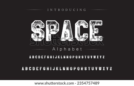 Space Vintage Brush Script Modern Font. Retro Typeface. Vector Illustration.