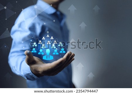 Development of human resources department holding employee or staff in organization priority training to building a strong efficient team. Employees in hand of HR department represent quality output. Royalty-Free Stock Photo #2354794447