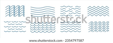 Wave. Water Waves collection. Waves blue. Waves Royalty-Free Stock Photo #2354797587
