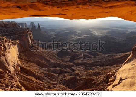 Sunrise at Mesa Arch in Canyonlands National Park, Utah, USA. Royalty-Free Stock Photo #2354799651
