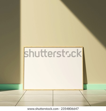 Blank frame on brown background