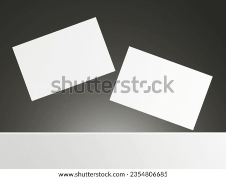 Modern business card mockup template with black gradient background. Mockup design for presentation branding, corporate identity, advertising, personal, stationery, graphic designers presentations.
