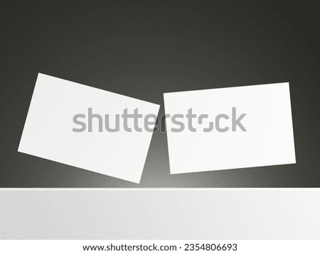 Modern business card mockup template with black gradient background. Mockup design for presentation branding, corporate identity, advertising, personal, stationery, graphic designers presentations.