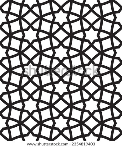 Seamless geometric ornament .Black color lines. For fabric,textile,cover,wrapping paper,background and lasercutting.