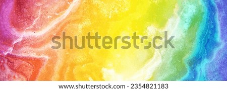 Rainbow colored header or banner with bright wavy lines running through an abstract color structure like expanding energetic lifelines Royalty-Free Stock Photo #2354821183
