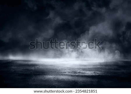 Smoke On Cement Floor With Defocused Fog In Halloween Abstract Background Royalty-Free Stock Photo #2354821851