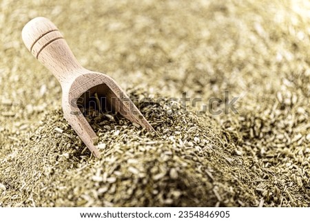 Yerba mate, also called mate or congonha, consumed as mate tea, chimarrão or tereré Royalty-Free Stock Photo #2354846905