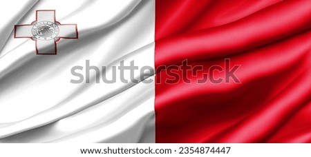 Malta National Flag Shiny For Independence day