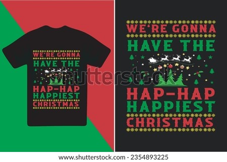 Merry Christmas t-shirt design template
