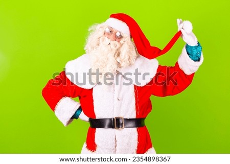 Santa claus on chroma green background