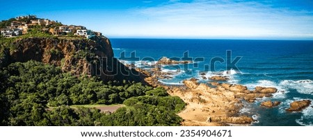 Aerial view of Knysna Heads in Knysna, Garden Route, South Africa Royalty-Free Stock Photo #2354904671
