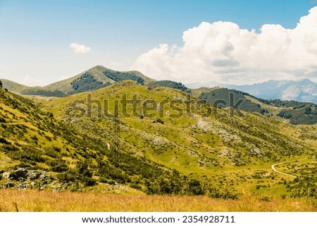 Nature mountains around Mavrovo lake north Macedonia