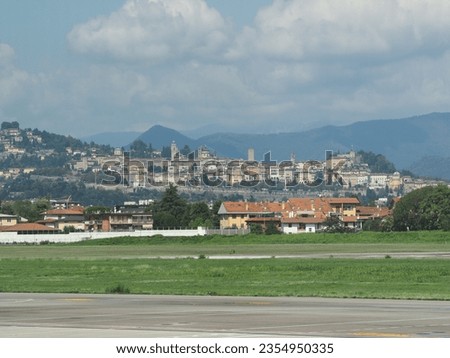 Citta alta translation Upper town in Bergamo, Italy