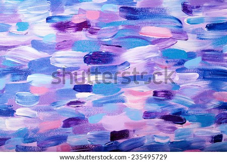 Colorful abstract oil painting pattern on canvas as background